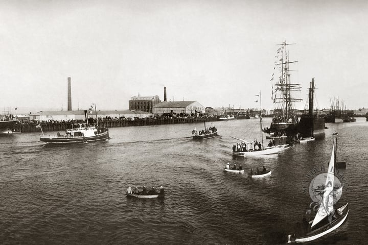 Port Adelaide Regatta Day Panorama, 1907