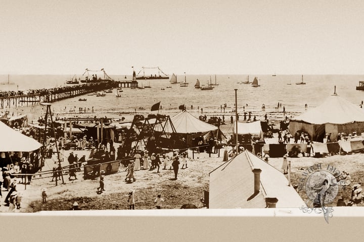 Proclamation Day Celebrations at Glenelg Beach, 1901