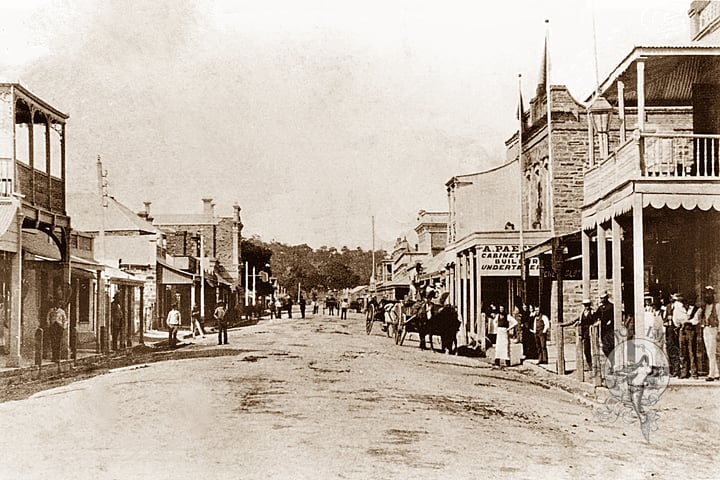 Main Street of Clare, South Australia in the 1870s