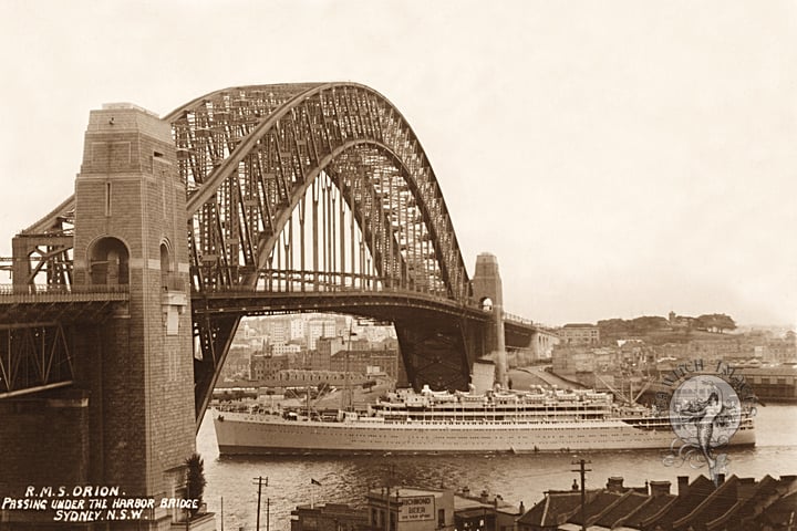 RMS Orion Passing Under Sydney Harbour Bridge