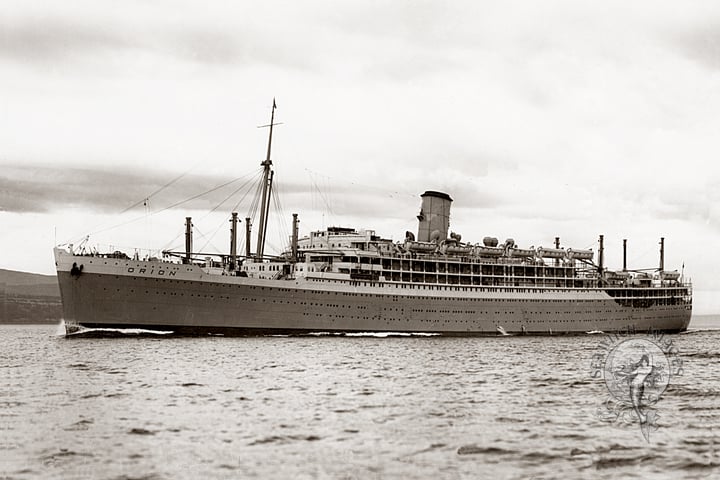 SS Orion in Liverpool Harbour, circa 1935